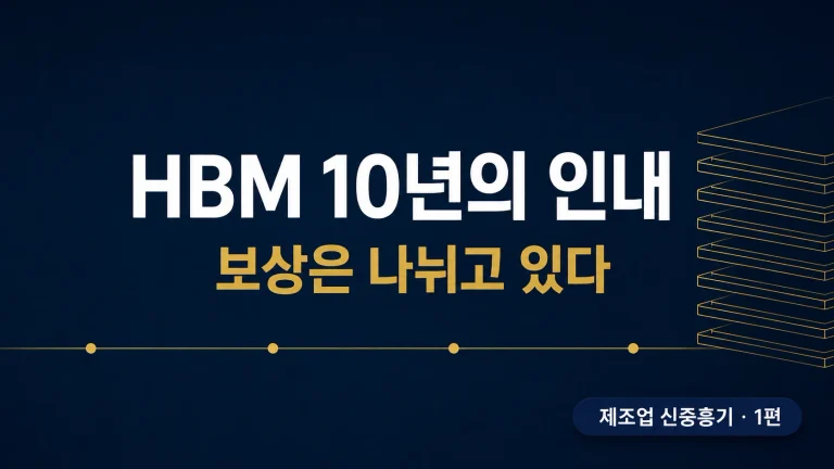 HBM 10년의 인내, 보상은 나뉘고 있다(한국제조업)