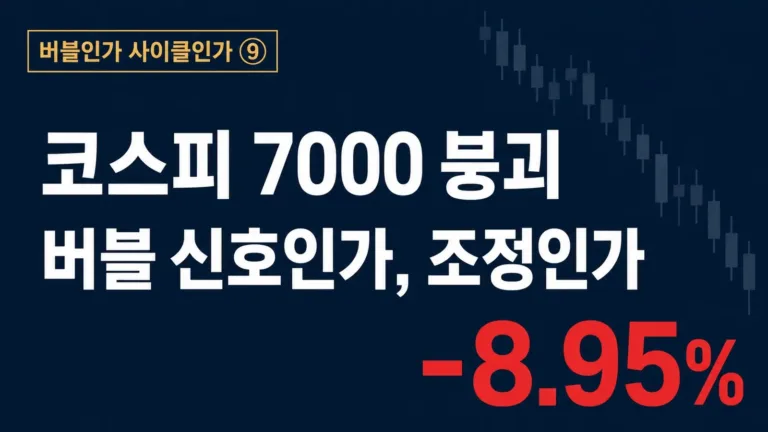 [버블인가 사이클인가 ⑨] 코스피 7000 붕괴, 버블 신호인가 조정인가