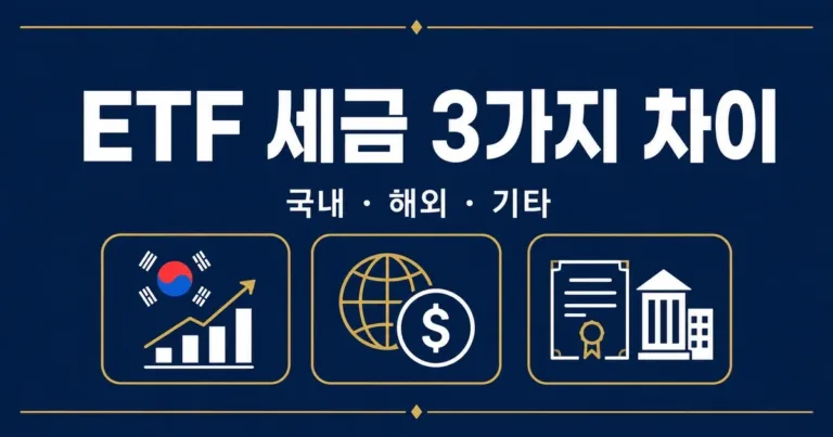 ETF 세금, 국내·해외·기타 3가지 차이 총정리