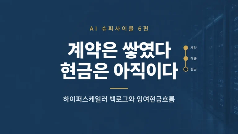 AI 슈퍼사이클 6편, 백로그 2.3조 달러의 시간표