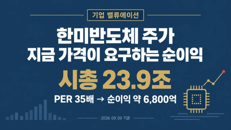 한미반도체 주가, 지금 가격이 요구하는 순이익