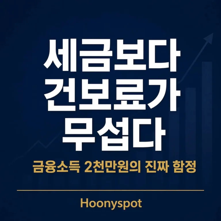 금융소득 2천만원, 세금은 착각이고 건보료가 진짜