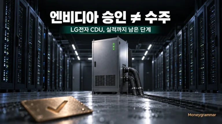 LG전자 CDU, 엔비디아 승인의 의미｜AI 데이터센터 냉각이 실적으로 이어지는 조건