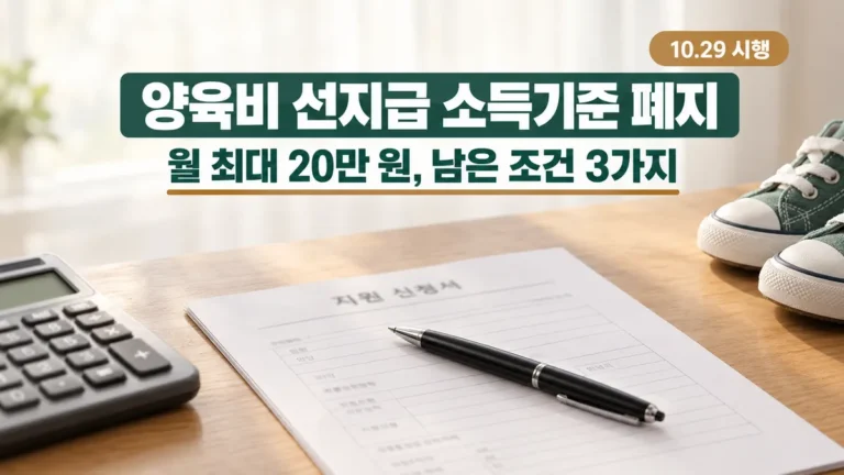 양육비 선지급, 소득 상관없이 신청 가능해졌지만 남은 조건 3가지