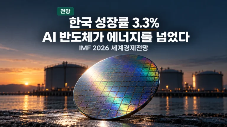 IMF 2026 세계경제전망, 한국 성장률 3.3%가 세계 평균을 넘은 이유