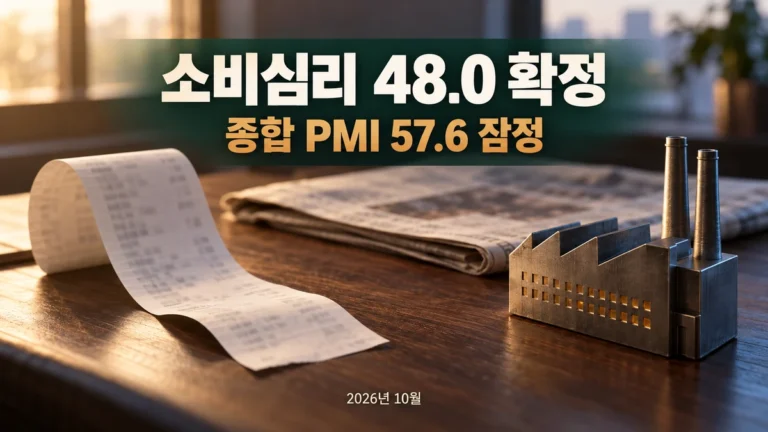 미국 소비자심리지수 48.0 확정, PMI 57.6과 엇갈리는 이유