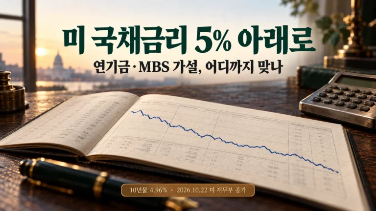 미국 10년물 국채금리 5% 하회, 연기금·MBS 가설은 어디까지 맞나
