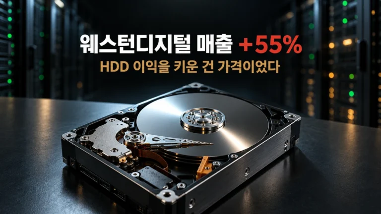 웨스턴디지털 매출 55% 증가, AI 데이터센터에서 HDD 수익성이 높아진 이유